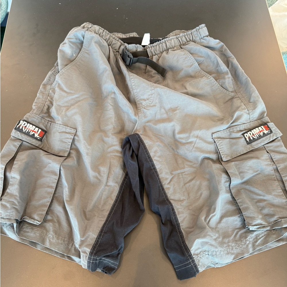 Primal Wear MTB Shorts - Size M Gray Nylon Mountain Bike Shorts